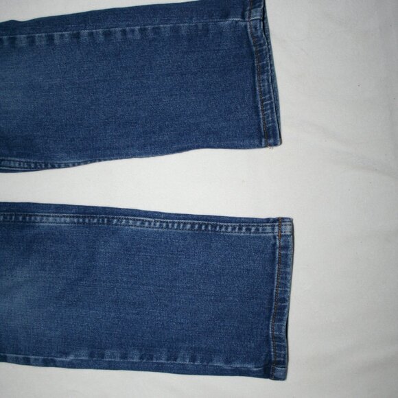 BOYS 8 DENIM BLUE JEANS REGULAR RELAXED FIT POCKETS ADJUSTABLE WAIST EUC - Picture 5 of 14